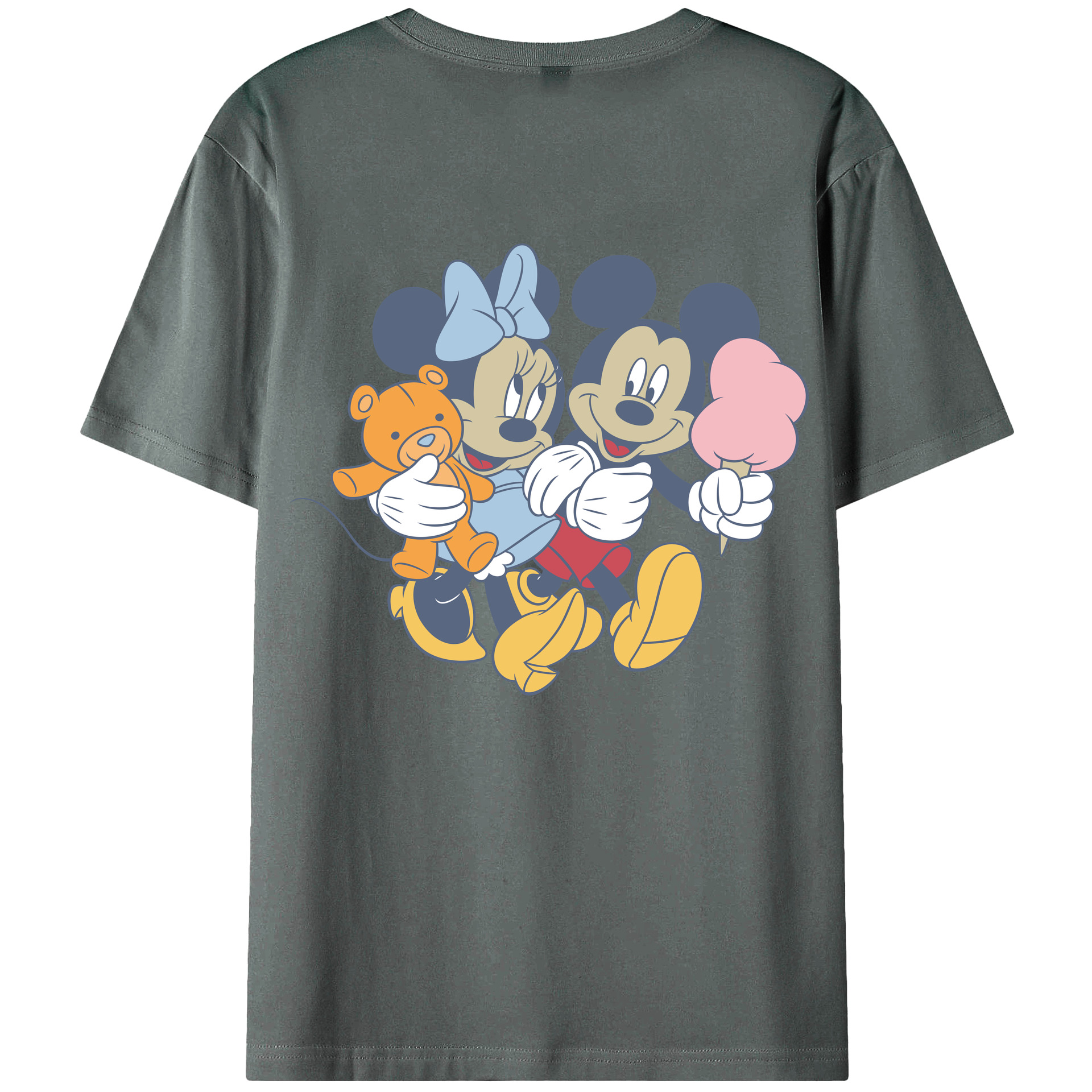 （画像用） ミッキーマウス Mickey Mouse 綿100％半袖Tシャツ（背面プリント）